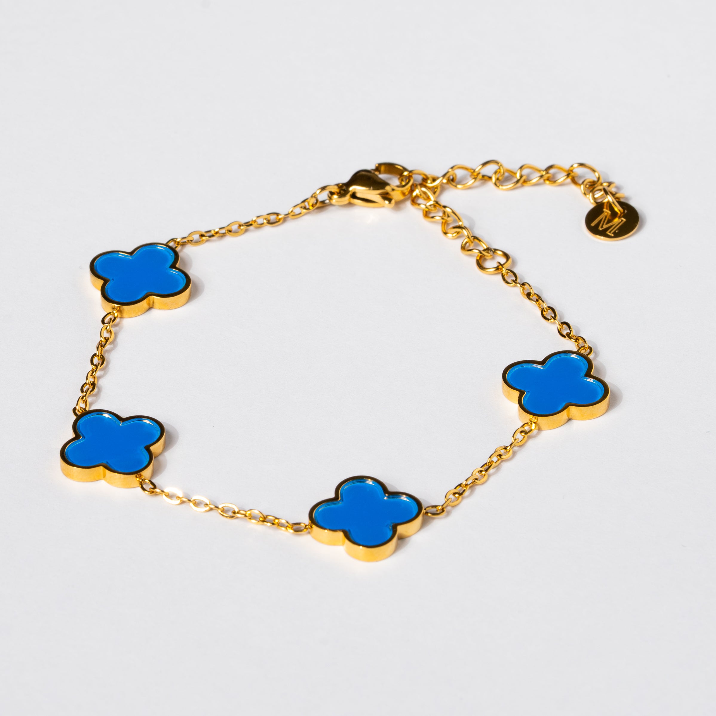 Blue Clover Armband