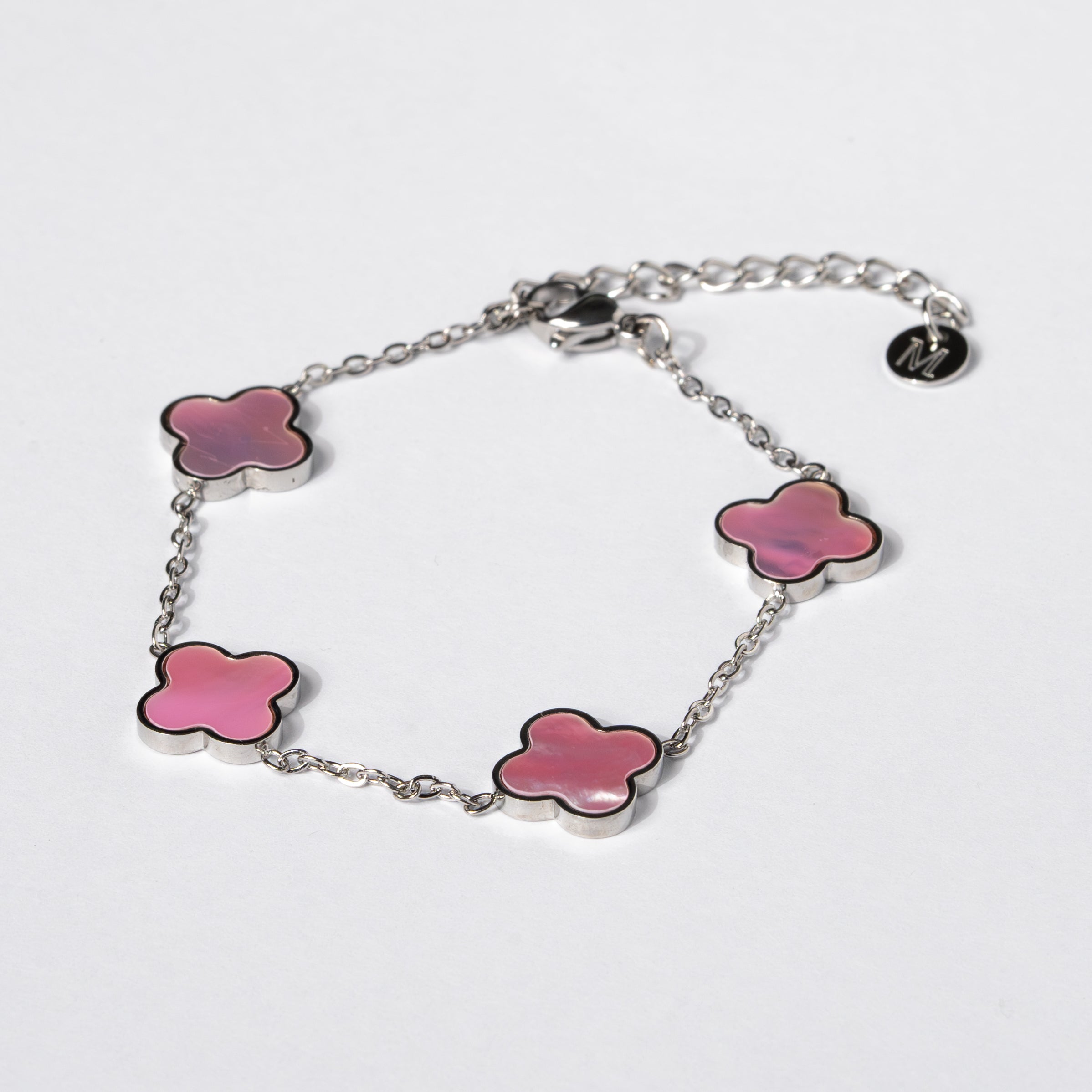 Pink Clover Armband