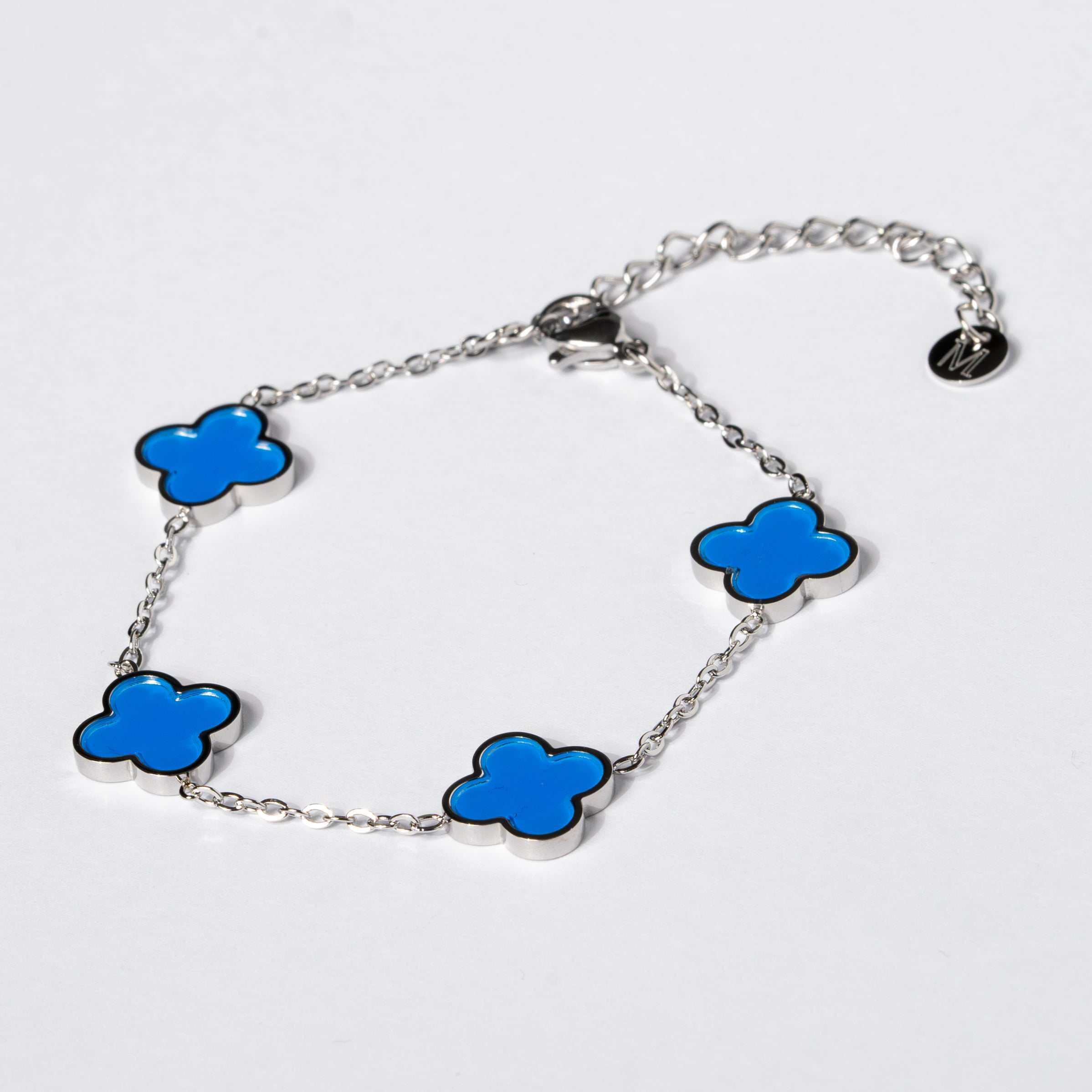 Blue Clover Armband