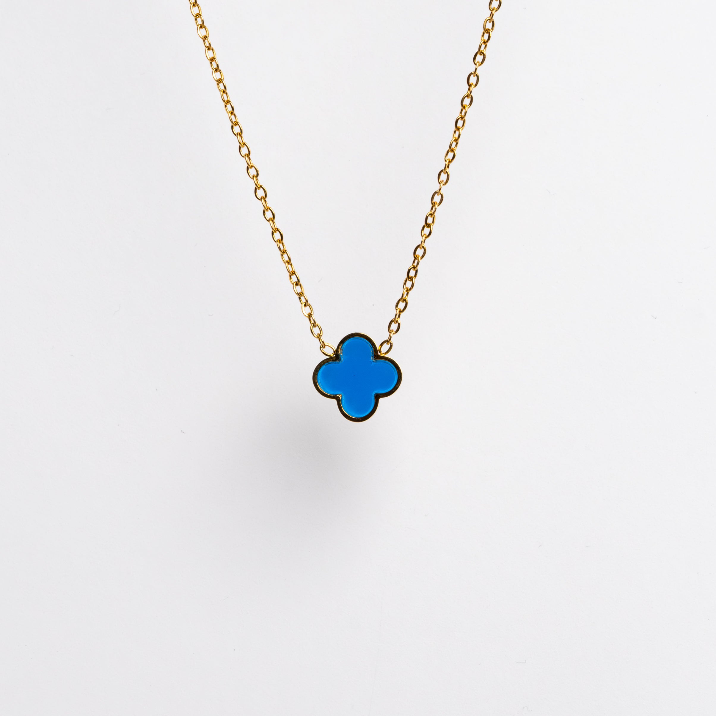 Blue Clover Halskette