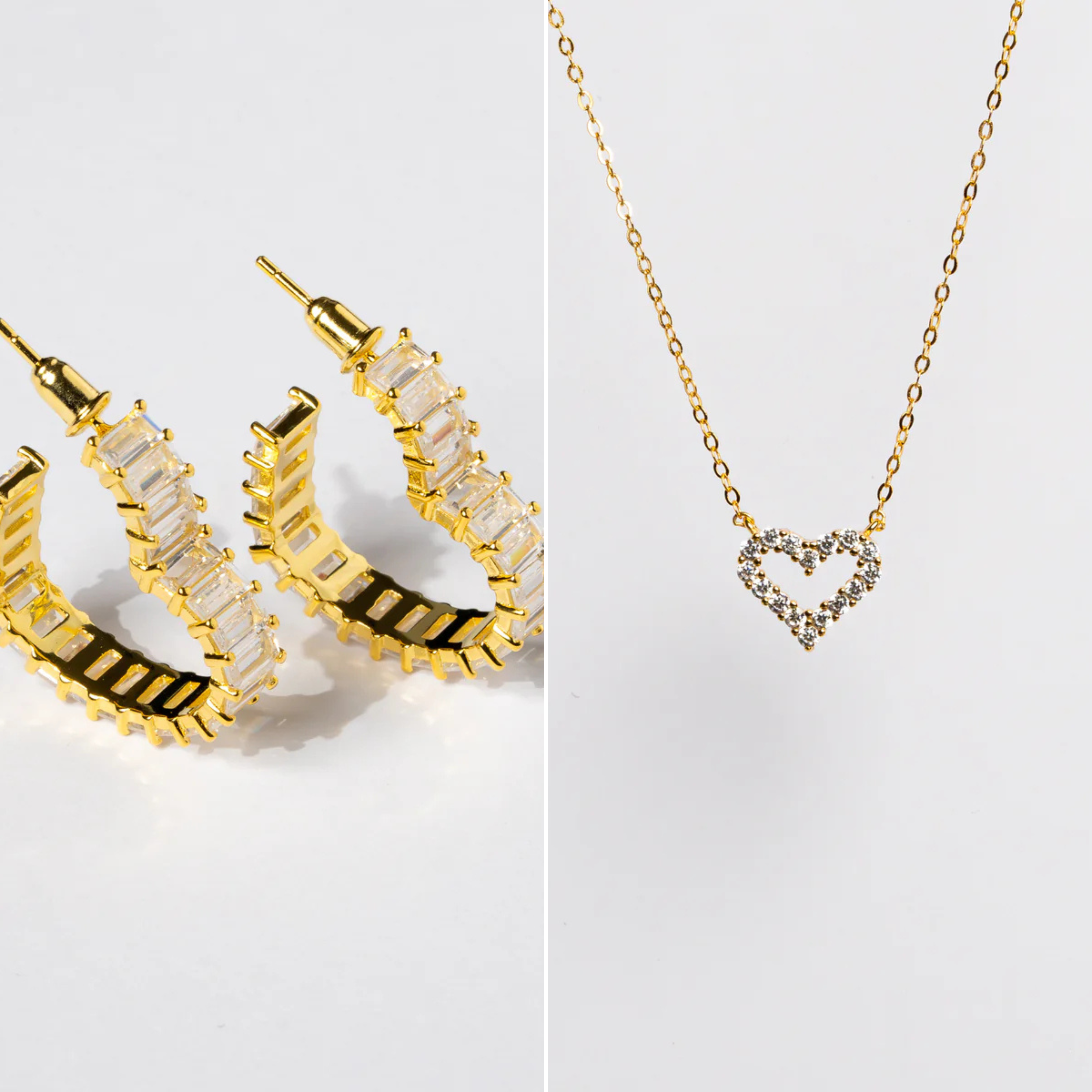 Heart Iced Out Set